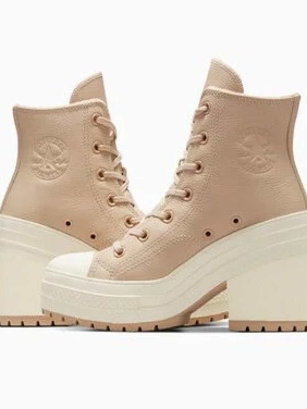 Nwt Converse Chuck 70 De Luxe Heel Weatherized Leather, Tan, Women's 8